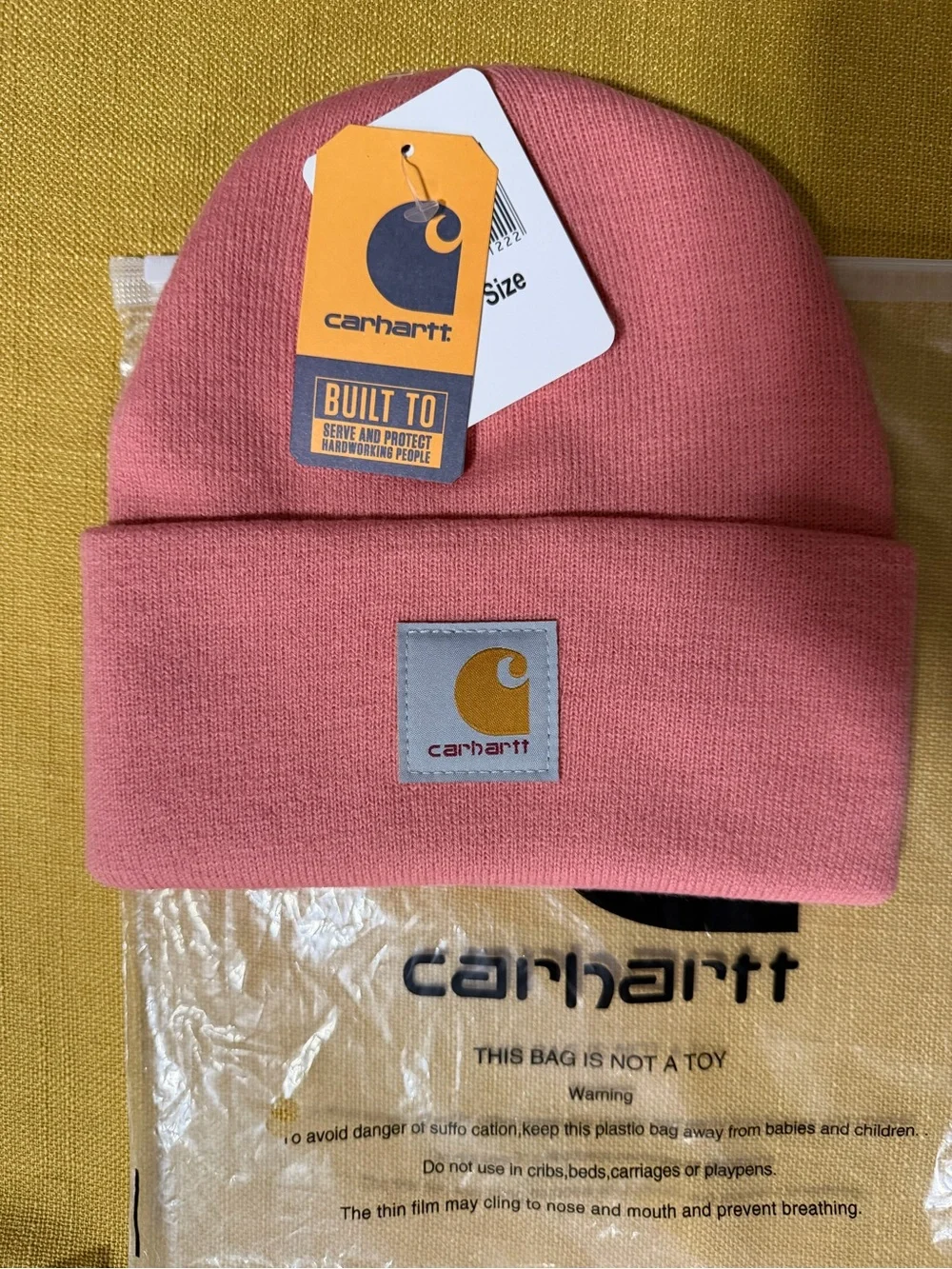 Carhartt' unixex Pink Cuffed Beanie